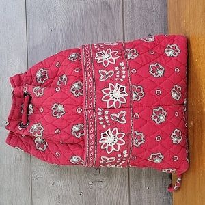 Vera Bradley Vintage Red Bandanna Drawstring Backpack